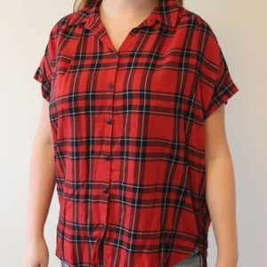 Madewell Red Plaid Blouse